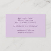 Vintage Elegant Lavender Damask Visitekaartje (Achterkant)