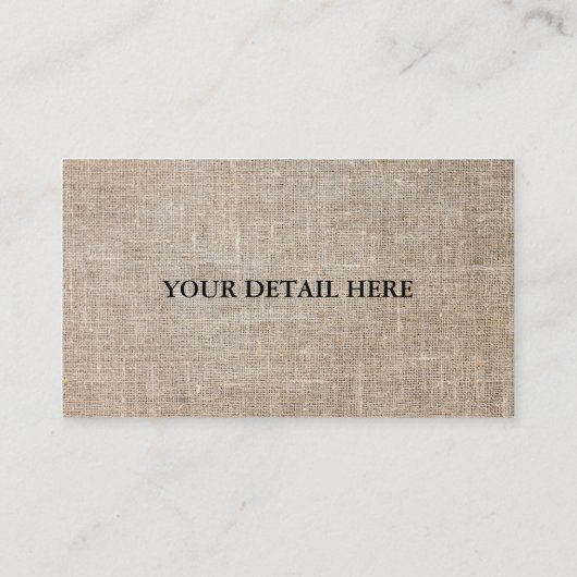 Vintage Elegant Linen Visitekaartje (Achterkant)