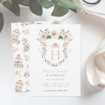 Vintage Elegant | Little Princess Birthday Party Kaart<br><div class="desc">De gemuteerde kleuren, de zachte illustraties, en de etherische details zoals de draperende bloemen maken dit collectie echt magisch voor of een baby shower of een Little Princess verjaardagsfeestje. Dit sprookjesgeïnspireerde thema is een griezelig thema, en je kunt het echt je eigen maken. Het prinses baby shower mengt perfect met...</div>