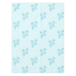 Vintage Elegant Pastel Blue Floral Pattern Spring Tafelkleed