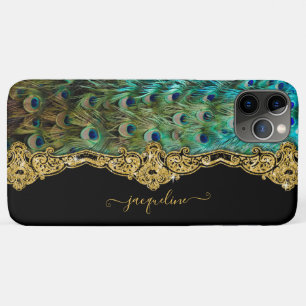 Vintage Elegant Peacock Feathers Baroque Rococo Case-Mate iPhone Case