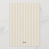 Vintage elegant soft beige wedding  kaart (Achterkant)