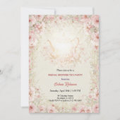 Vintage Elegant Tea Party Bridal Shower Invitation Kaart (Voorkant)