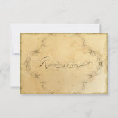 Vintage Elegant Tea Sined Wedding RSVP (Achterkant)