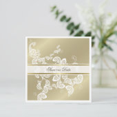 Vintage Elegante Bloemige Pauw Foto Save The Date Kaart (Staand voorkant)