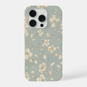 Vintage Elegante Botanische Lijnkunst iPhone 15 Pro Case