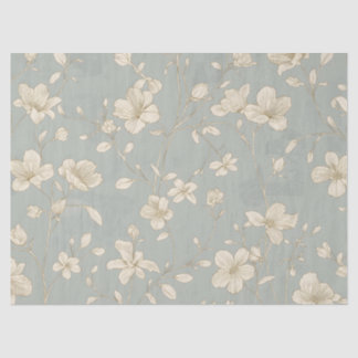 Vintage Elegante Botanische Lijnkunst Tissuepapier