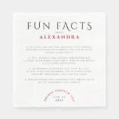 Vintage Elegante Bruiloftstheeceremonie Feiten  Servet (Voorkant)