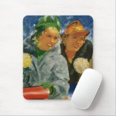 Vintage Elegante en stijlvolle vrouwen, beste vrie Muismat (Met muis)