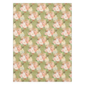 Vintage Elegante Groene Pompoen Bloemen Strepen Tafelkleed (Voorkant)