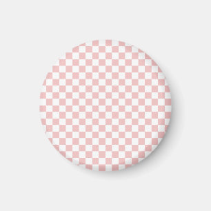 Vintage Elegante Kinderen Baby Roze Schaakbord Magneet