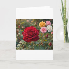 Vintage Elegante Kleurrijke Rozen Bloemstuk Wenska Kaart