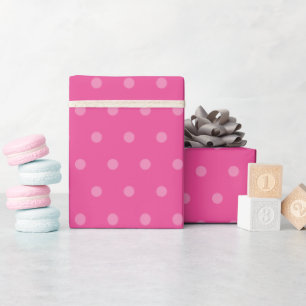 Vintage Elegante Roze Stippen Sjabloon Aangepast Cadeaupapier