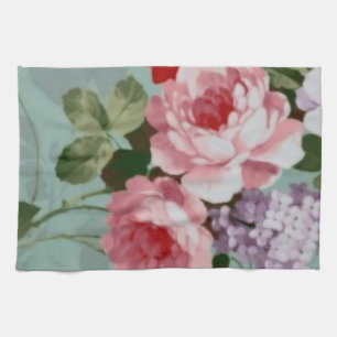 Vintage Elegante Rozerode Rozen Theedoek