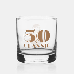 Vintage Elegante Whiskey voor mannen 50e Verjaarda Whisky Glas