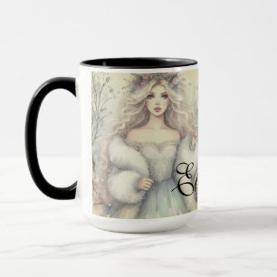 Vintage Elegante Winter Prinses Sprookje Mok