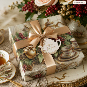 Vintage Elegantie Gouden Bloemstuk Theeservies The Cadeaupapier