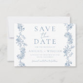 Vintage Elegantie: Klassieke Luxe Bruiloft Save The Date (Voorkant)