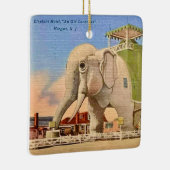 Vintage Elephant Hotel  Keramisch Ornament (Rechts)