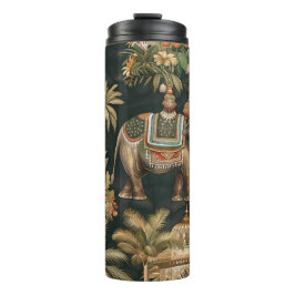 Vintage Elephant Jungle Tumbler – Exotic Tropical  Thermosbeker