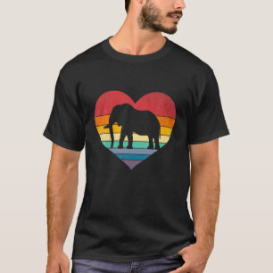 Vintage Elephant Valentijnsdag Elephant Lover Mann T-shirt