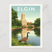 Vintage Elgin Illinois Briefkaart (Voorkant)