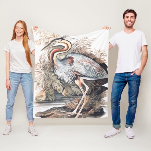 Vintage Elizabeth Gwillim Paars Heron Fleece Deken (In situ)