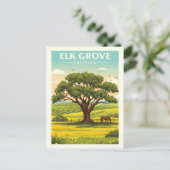 Vintage Elk Grove California Briefkaart (Staand voorkant)