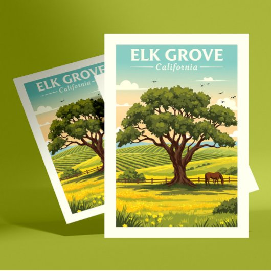 Vintage Elk Grove California Briefkaart