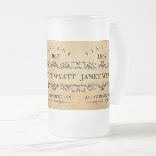 Vintage Elke dag Matglas Bierpul (Voorkant rechts)