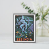 Vintage Ellora Caves India Briefkaart (Staand voorkant)