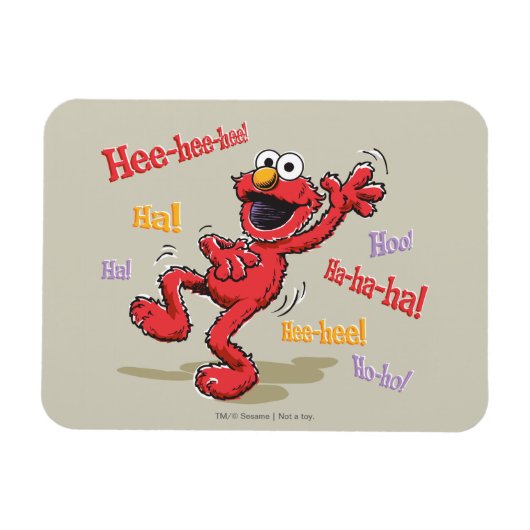 Vintage Elmo Hee-hee. Magneet (Horizontaal)