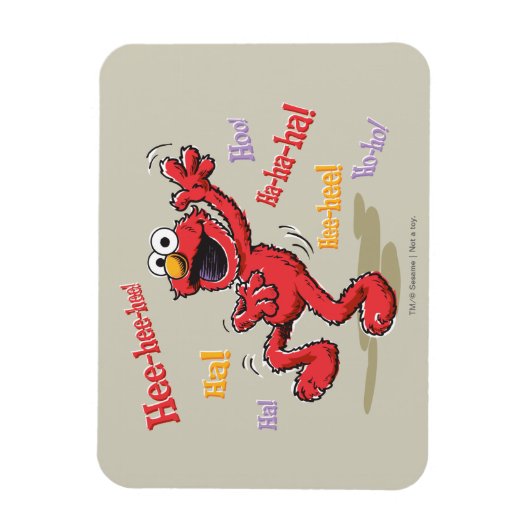 Vintage Elmo Hee-hee. Magneet (Verticaal)