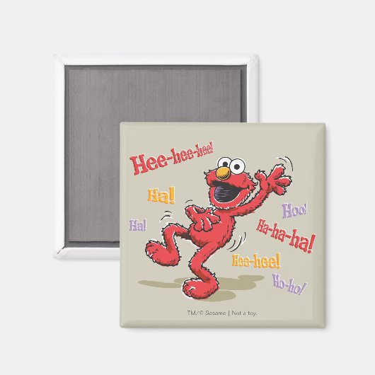 Vintage Elmo Hee-hee. Magneet (Voorkant / Achterkant)