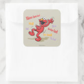 Vintage Elmo Hee-hee. Vierkante Sticker (Tas)
