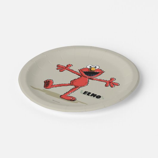 Vintage Elmo Papieren Bordje (Gekanteld)