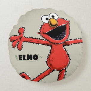 Vintage Elmo Rond Kussen