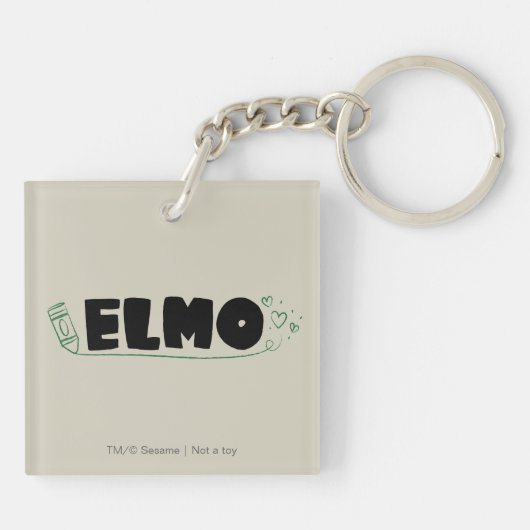 Vintage Elmo Sleutelhanger (Achterkant)
