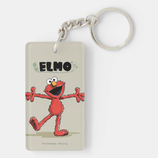 Vintage Elmo Sleutelhanger (achterkant)
