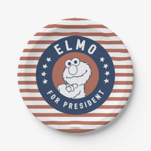 Vintage Elmo voor President badge Papieren Bordje