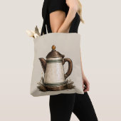 Vintage Emaille Koffiepot Tote Bag (Dichtbij)