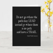 Vintage Emerson Inspirerend Leadership Quote Kaart (Gele Bloem)