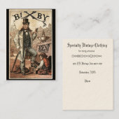 Vintage en Bixby Shoe Shine Visitekaartje (Voorkant / Achterkant)