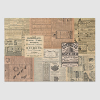 Vintage en collage-weefselpapier tissuepapier