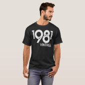 Vintage en geboren in 1981 t-shirt (Voorkant volledig)