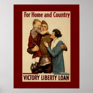 Vintage en huis en land Alfred of kunst Poster