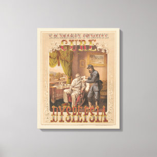 Vintage en T.M. scherpe positieve genezing voor dy Canvas Afdruk