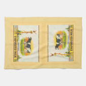 Vintage en verdampte melk met Koe Theedoek (Horizontaal)
