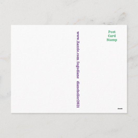 Vintage enamel bloem briefkaart (Achterkant)