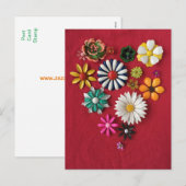 Vintage enamel flower pin hart briefkaart 2021 (Voorkant / Achterkant)